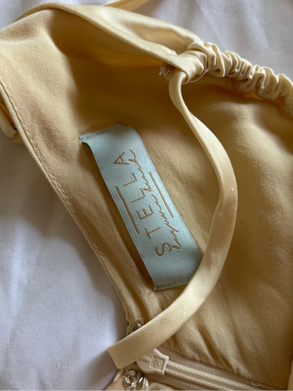 Gold Ruched Cut-Out Dress - Picture 5 of 5